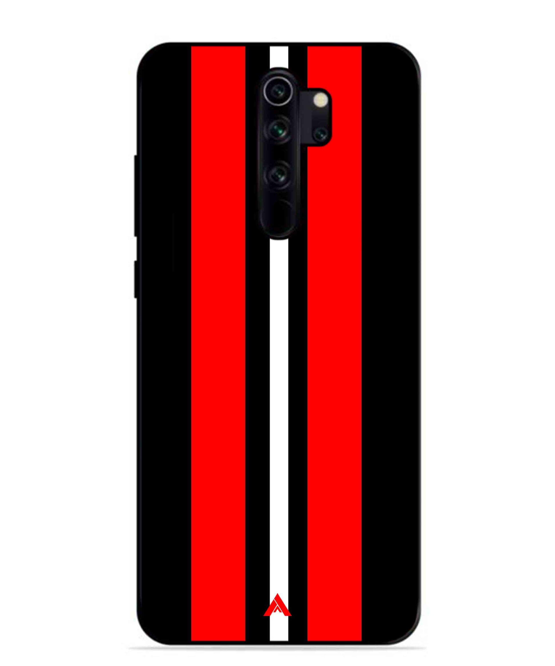 Stripe Pattern 8 Metal Back Cover Phone Case for Xiaomi Redmi Note 8 Pro