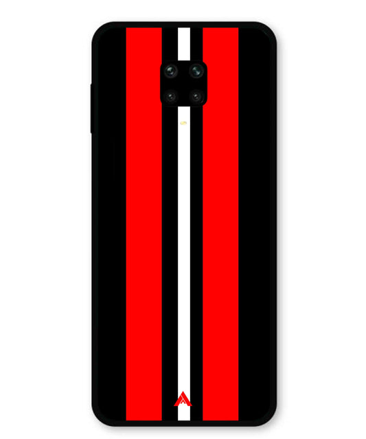 Stripe Pattern 8 Metal Back Cover Phone Case for Xiaomi Redmi Note 9 Pro Max