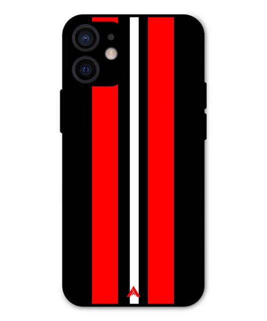 Stripe Pattern 8 Metal Back Cover Phone Case for iPhone 12 Mini