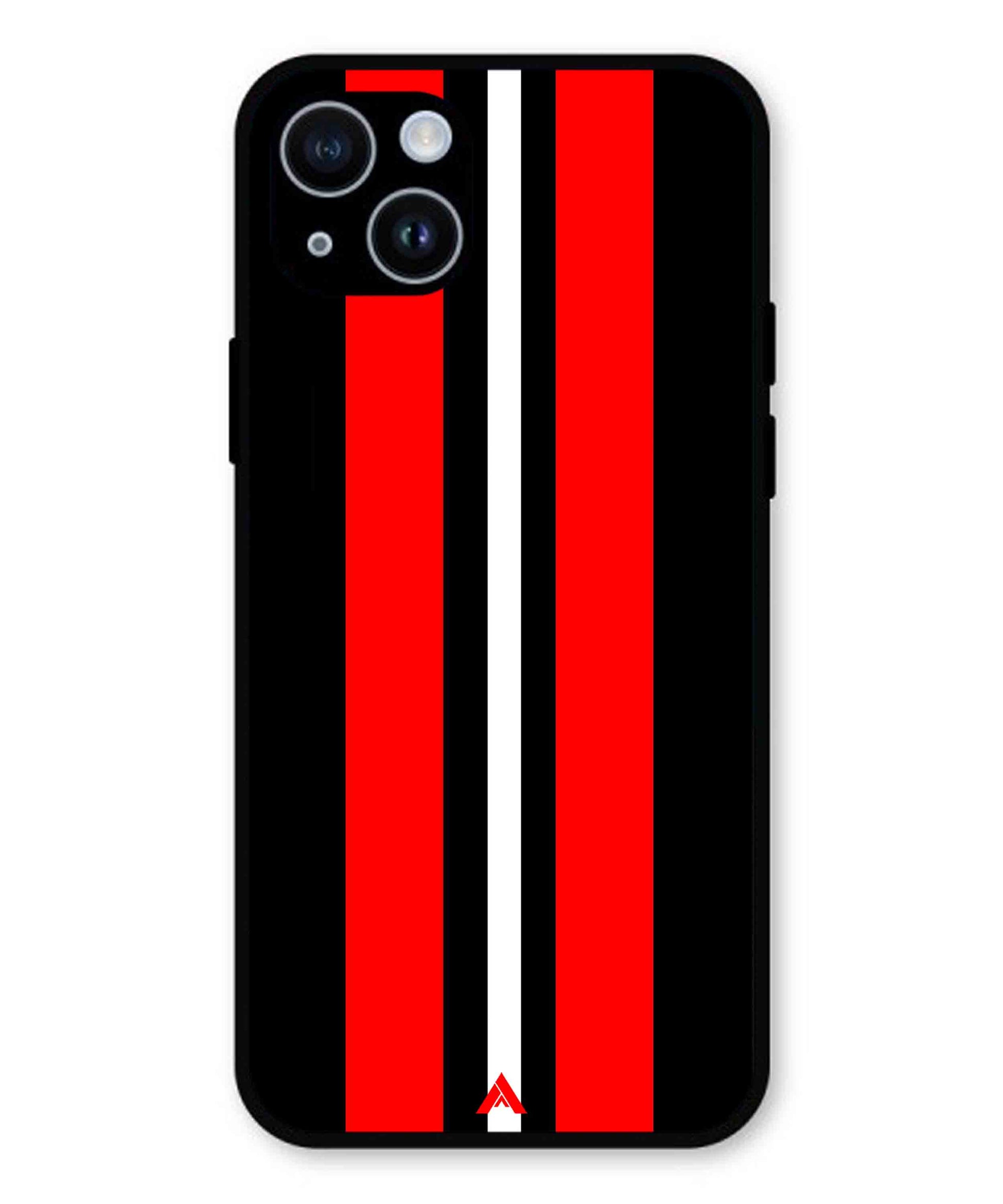 Stripe Pattern 8 Metal Back Cover Phone Case for iPhone 14 Plus