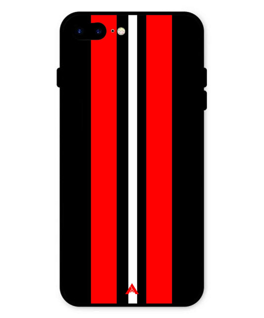 Stripe Pattern 8 Metal Back Cover Phone Case for iPhone 7 Plus
