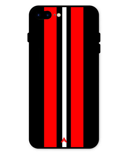 Stripe Pattern 8 Metal Back Cover Phone Case for iPhone 8 Plus