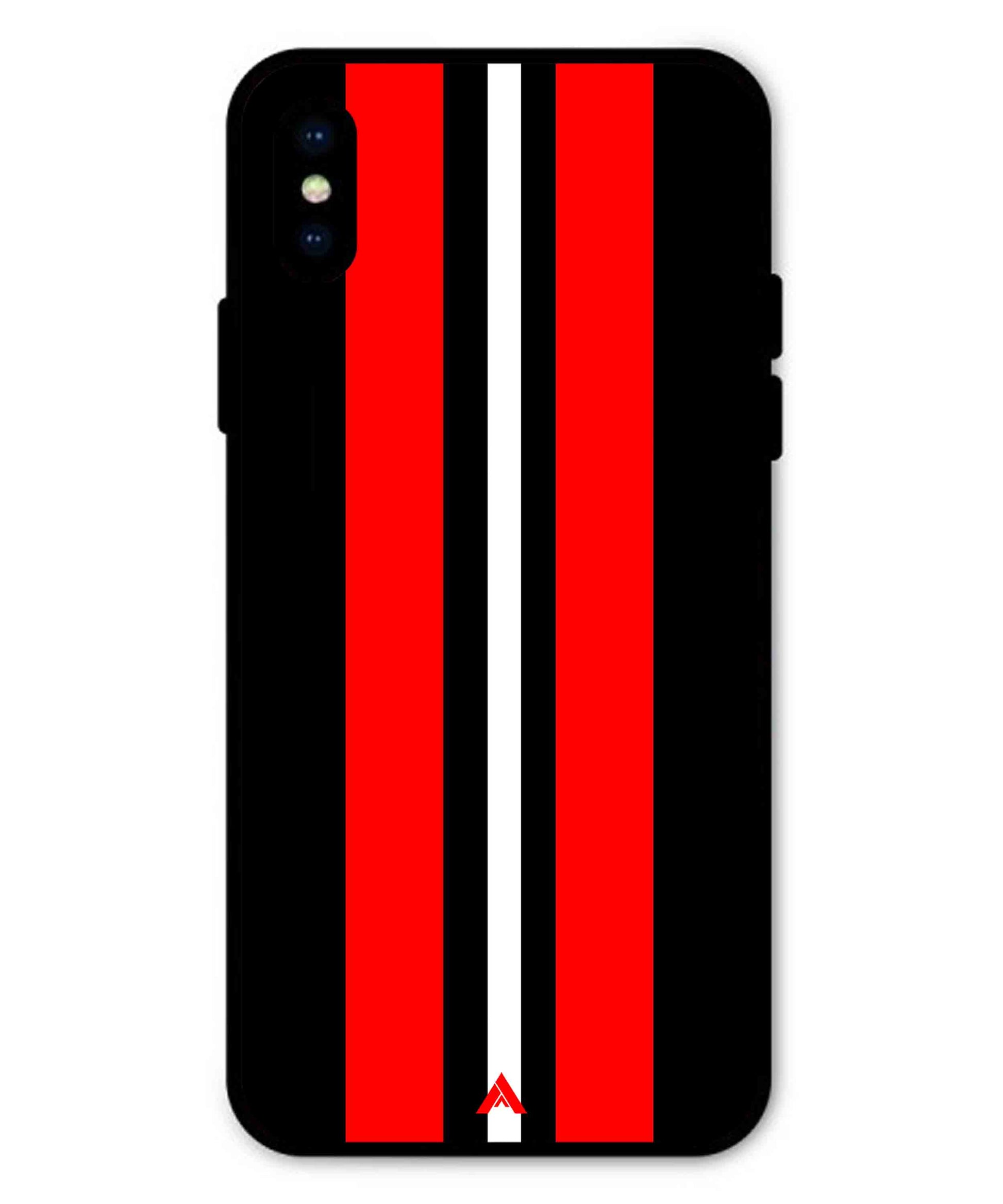 Stripe Pattern 8 Metal Back Cover Phone Case for iPhone Xs