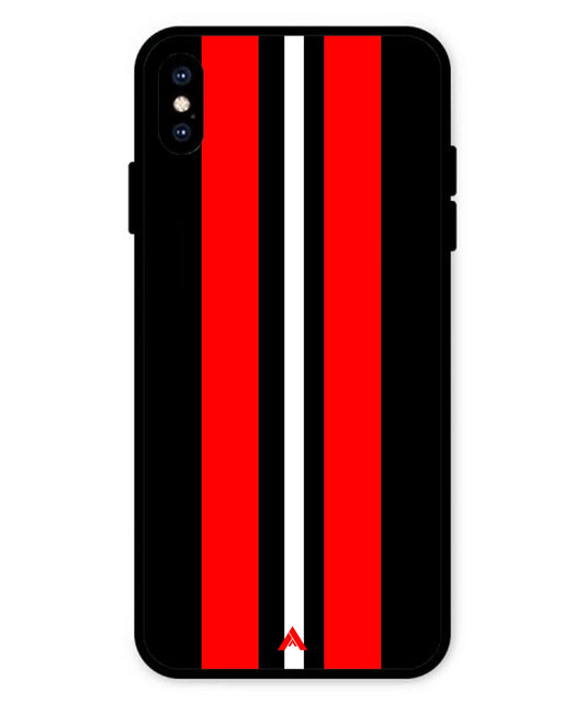 Stripe Pattern 8 Metal Back Cover Phone Case for iPhone Xs Max
