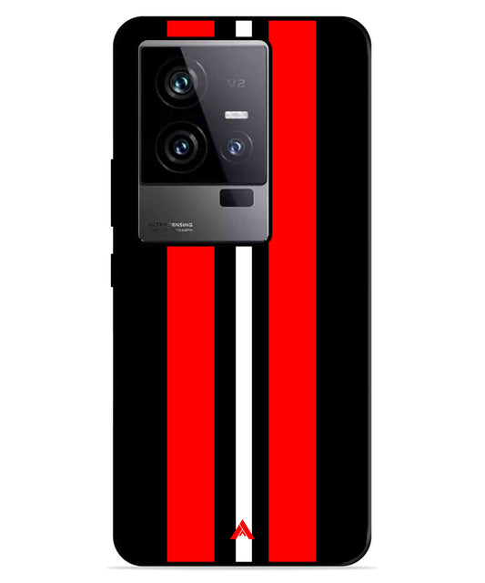 Stripe Pattern 8 Metal Back Cover Phone Case for iQOO 11