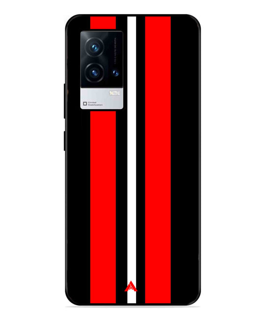 Stripe Pattern 8 Metal Back Cover Phone Case for iQOO 9