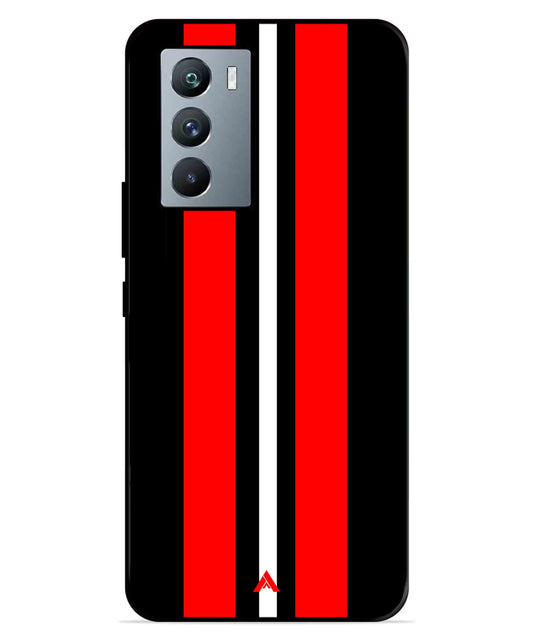 Stripe Pattern 8 Metal Back Cover Phone Case for iQOO Neo 5s