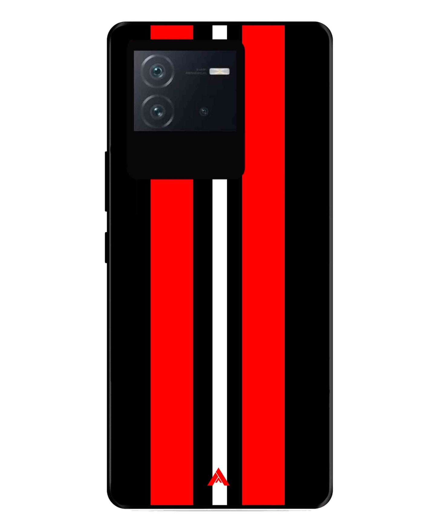 Stripe Pattern 8 Metal Back Cover Phone Case for iQOO Neo 6