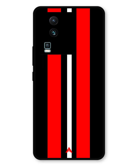 Stripe Pattern 8 Metal Back Cover Phone Case for iQOO Neo 7