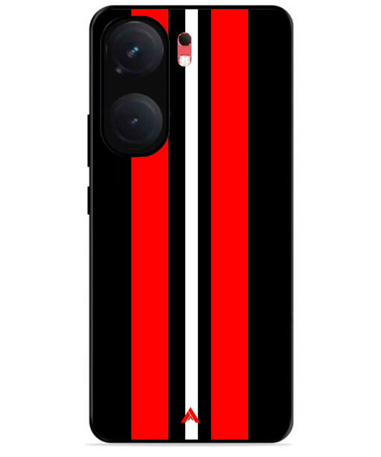 Stripe Pattern 8 Metal Back Cover Phone Case for iQOO Neo 9 Pro