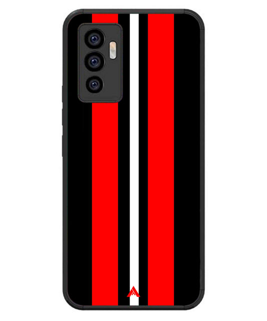 Stripe Pattern 8 Metal Back Cover Phone Case for iQOO Z6