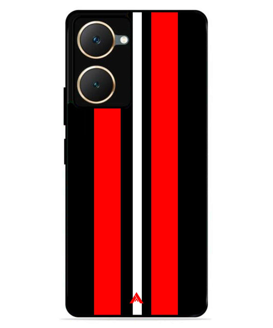 Stripe Pattern 8 Metal Back Cover Phone Case for iQOO Z9 Lite