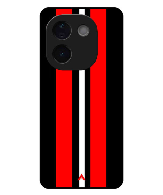 Stripe Pattern 8 Metal Back Cover Phone Case for iQOO Z9s Pro