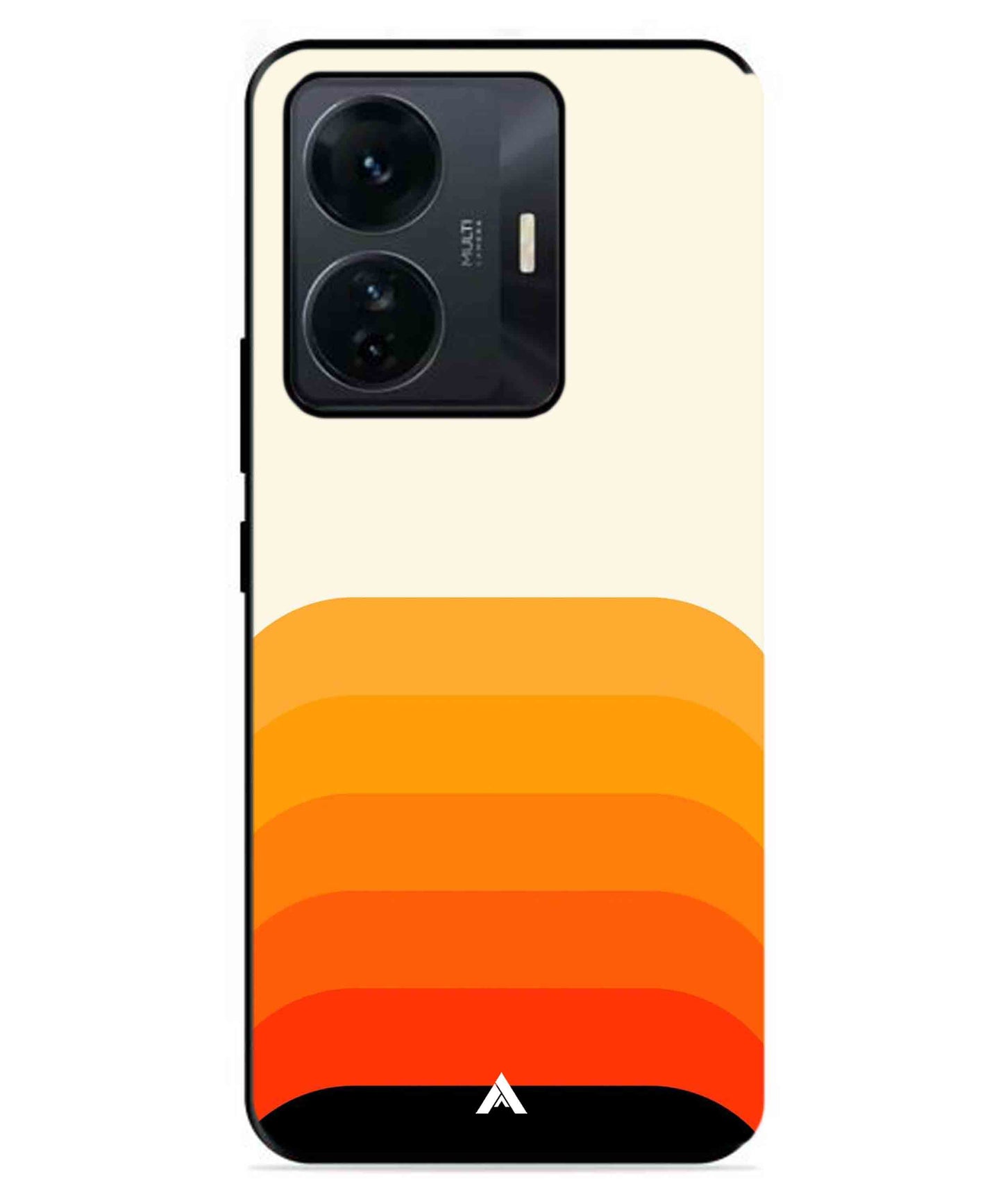 Stripe Pattern 9 Metal Back Cover Phone Case for IQOO Z6 Pro