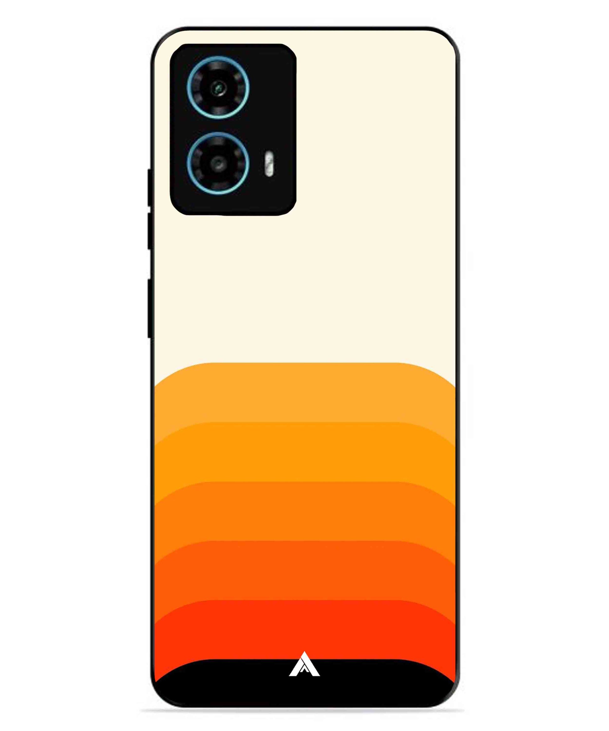 Stripe Pattern 9 Metal Back Cover Phone Case for Moto G34