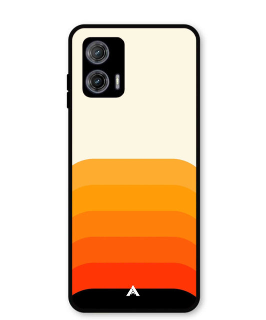 Stripe Pattern 9 Metal Back Cover Phone Case for Moto G73