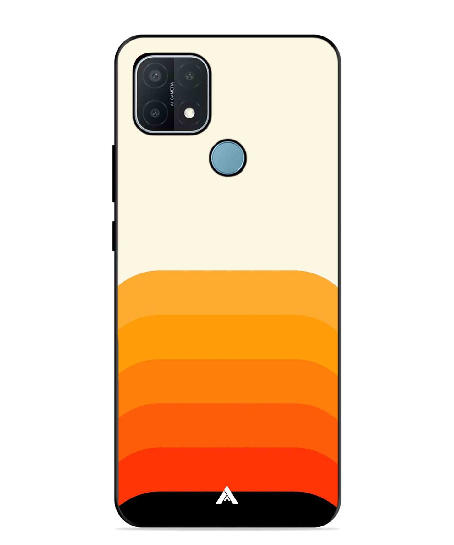 Stripe Pattern 9 Metal Back Cover Phone Case for OPPO A15