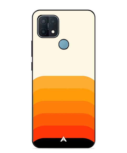 Stripe Pattern 9 Metal Back Cover Phone Case for OPPO A15