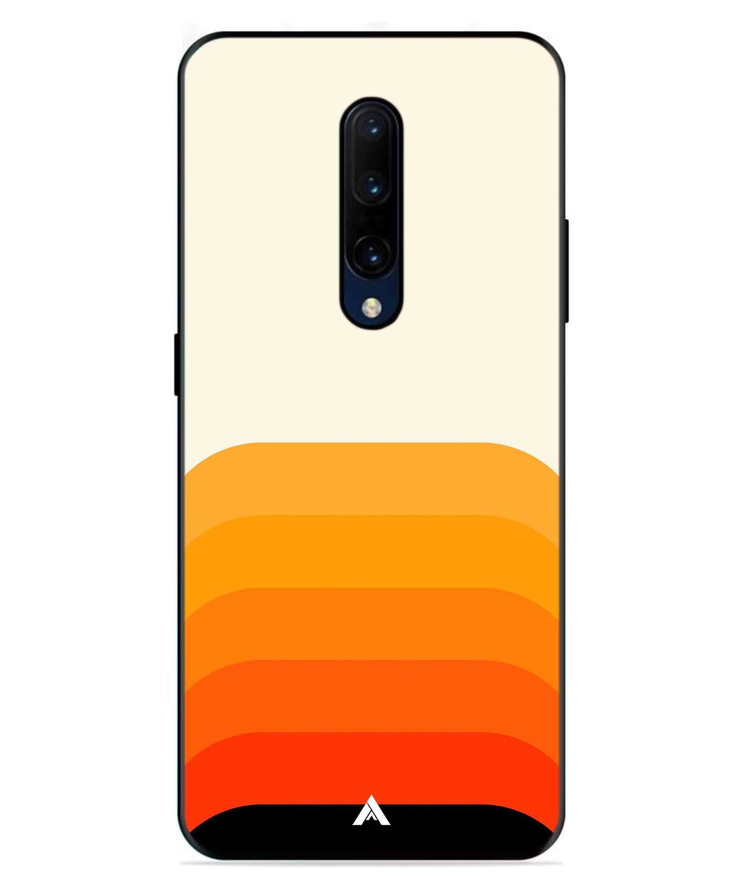 Stripe Pattern 9 Metal Back Cover Phone Case for Oneplus 7 Pro