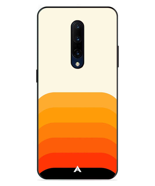 Stripe Pattern 9 Metal Back Cover Phone Case for Oneplus 7 Pro