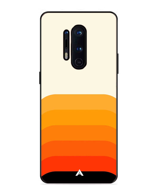 Stripe Pattern 9 Metal Back Cover Phone Case for Oneplus 8 Pro