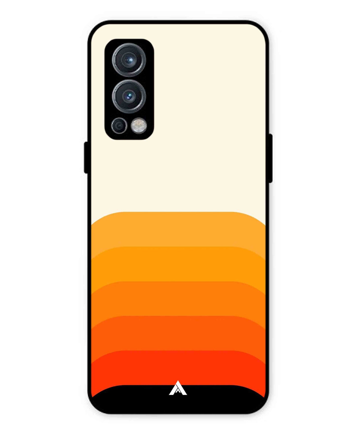 Stripe Pattern 9 Metal Back Cover Phone Case for Oneplus Nord 2