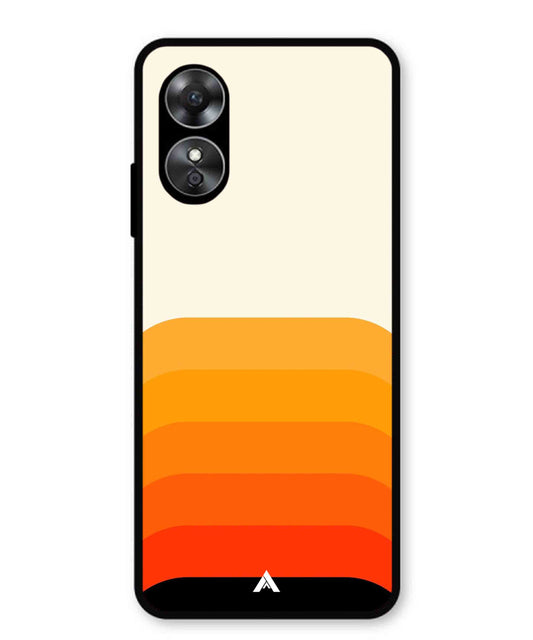 Stripe Pattern 9 Metal Back Cover Phone Case for Oppo A17
