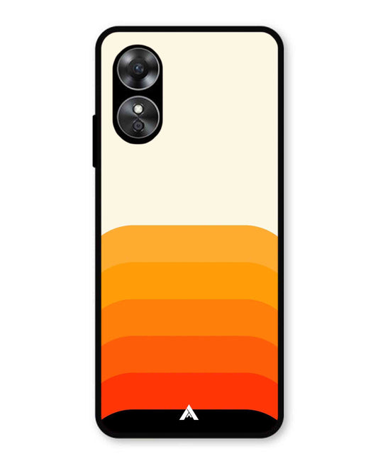 Stripe Pattern 9 Metal Back Cover Phone Case for Oppo A17K