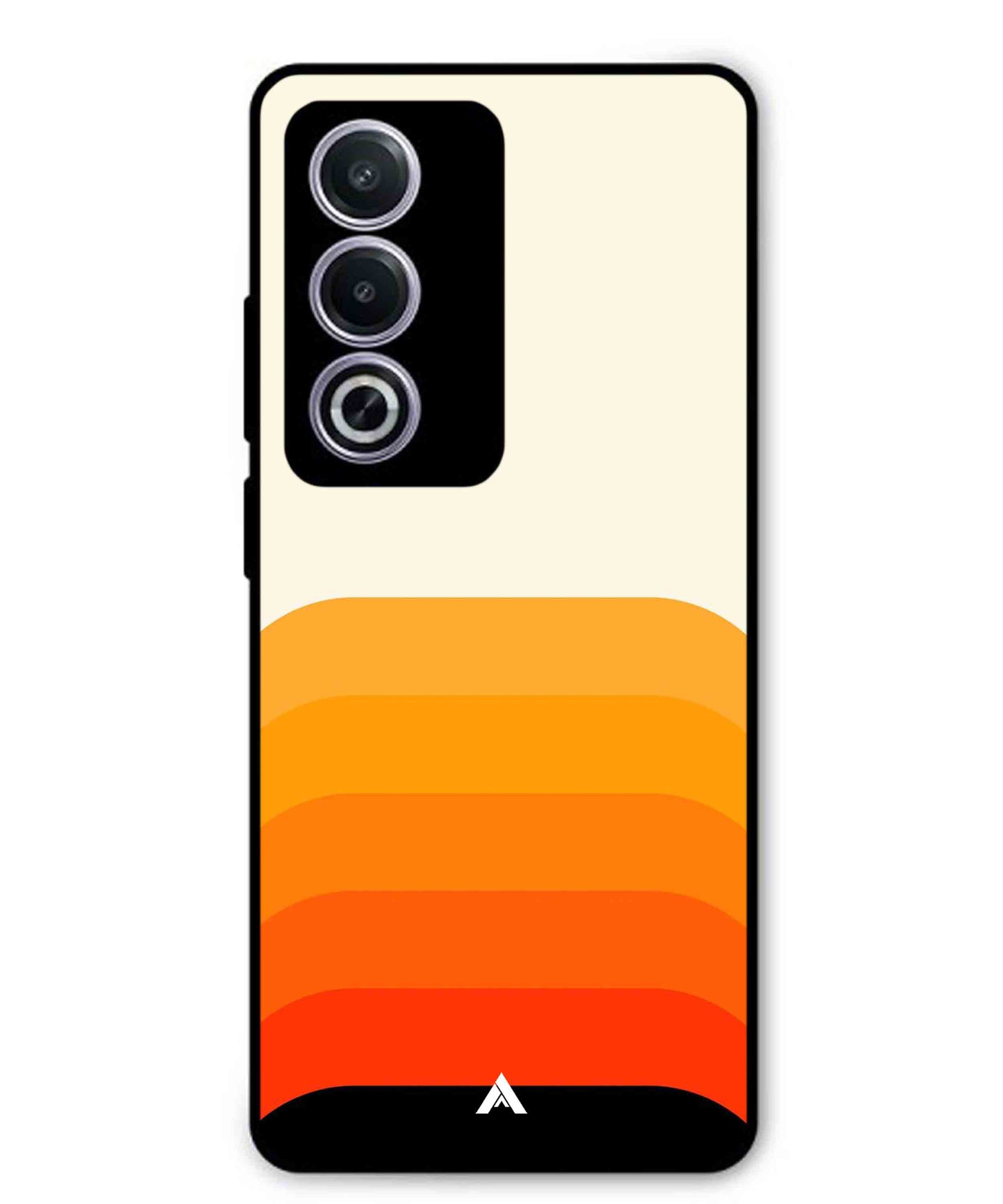 Stripe Pattern 9 Metal Back Cover Phone Case for Oppo A3 Pro