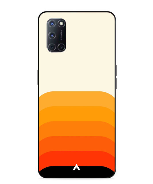 Stripe Pattern 9 Metal Back Cover Phone Case for Oppo A52