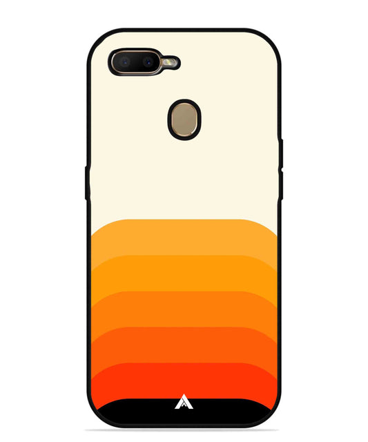 Stripe Pattern 9 Metal Back Cover Phone Case for Oppo A5s