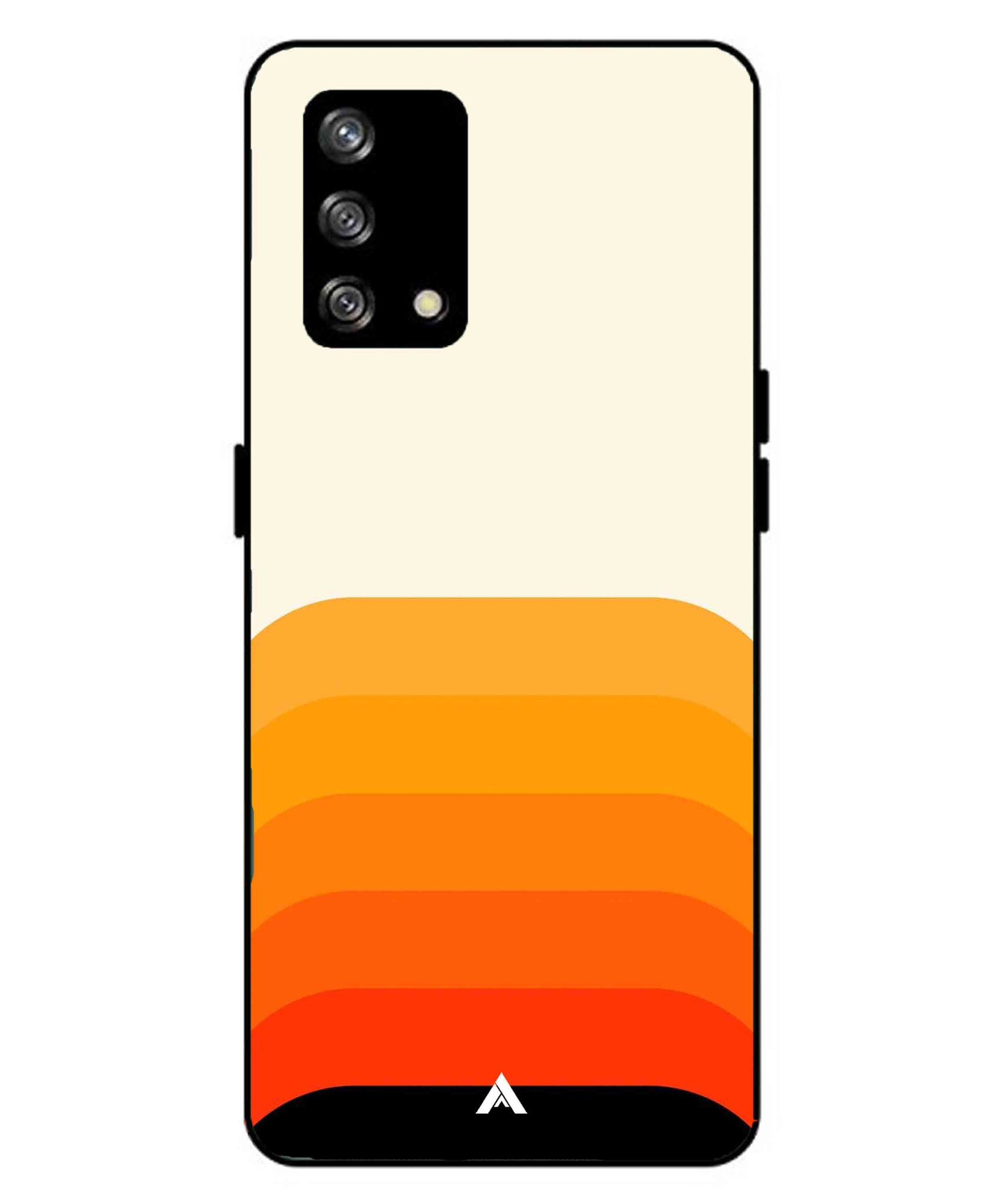Stripe Pattern 9 Metal Back Cover Phone Case for Oppo A93