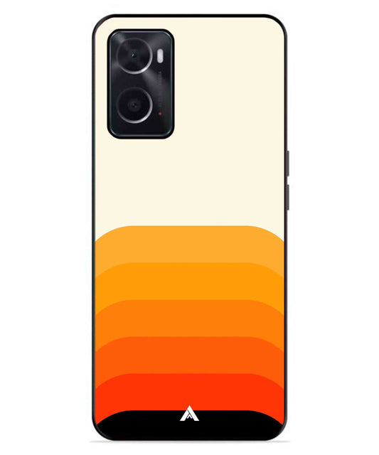 Stripe Pattern 9 Metal Back Cover Phone Case for Oppo A96