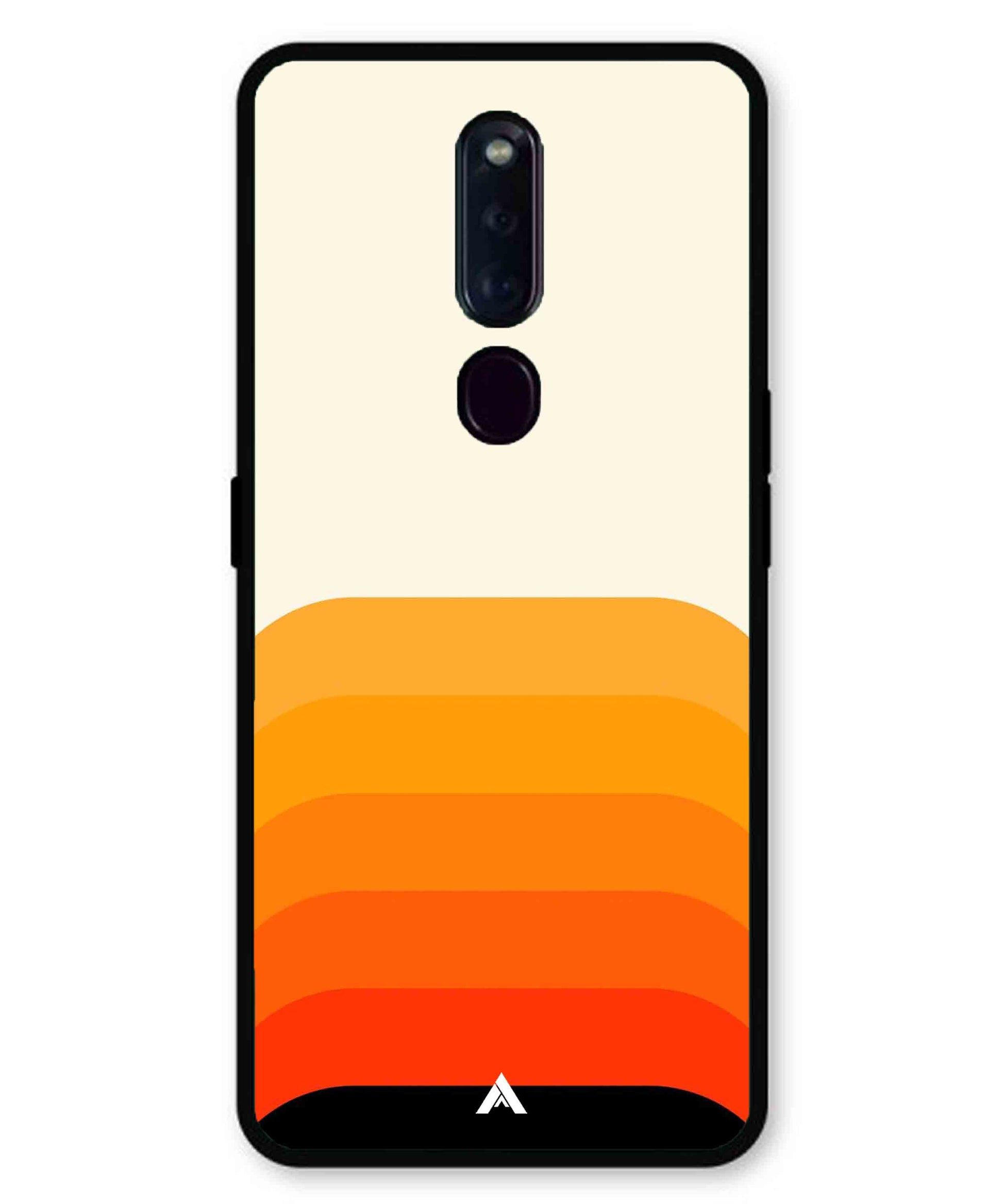 Stripe Pattern 9 Metal Back Cover Phone Case for Oppo F11 Pro