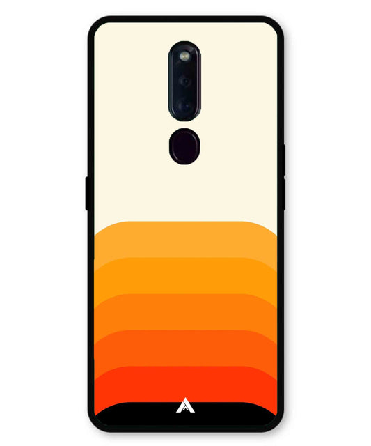 Stripe Pattern 9 Metal Back Cover Phone Case for Oppo F11 Pro