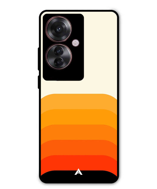 Stripe Pattern 9 Metal Back Cover Phone Case for Oppo F25 Pro