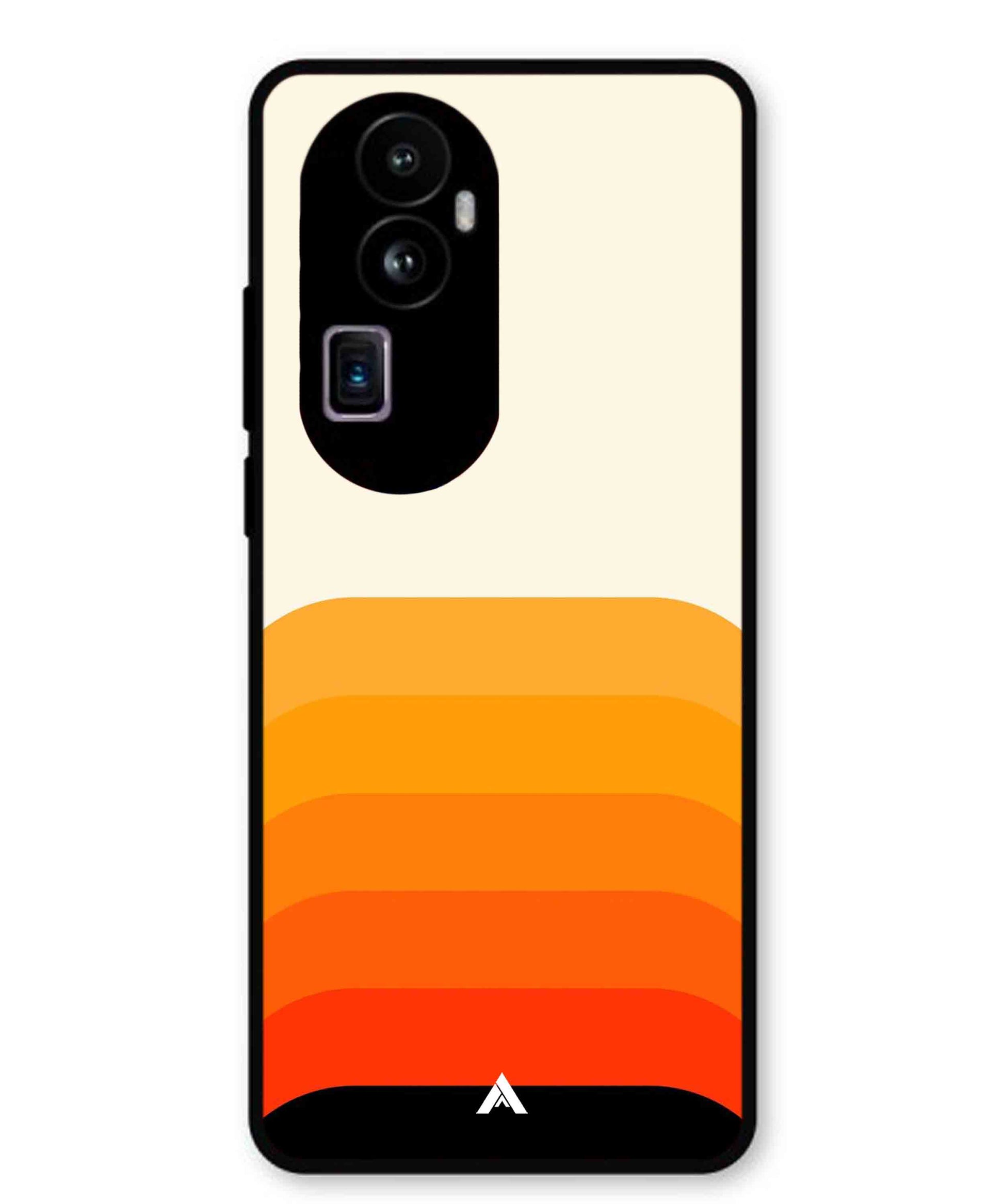 Stripe Pattern 9 Metal Back Cover Phone Case for Oppo Reno 10 Pro Plus
