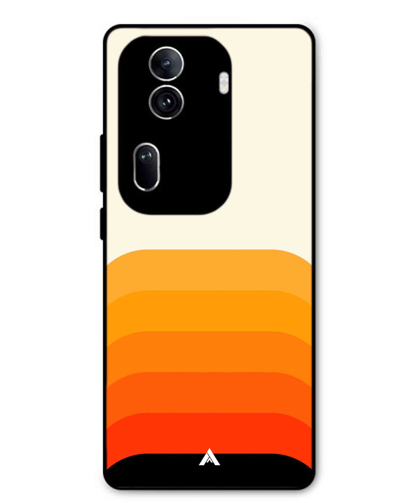 Stripe Pattern 9 Metal Back Cover Phone Case for Oppo Reno 11 Pro