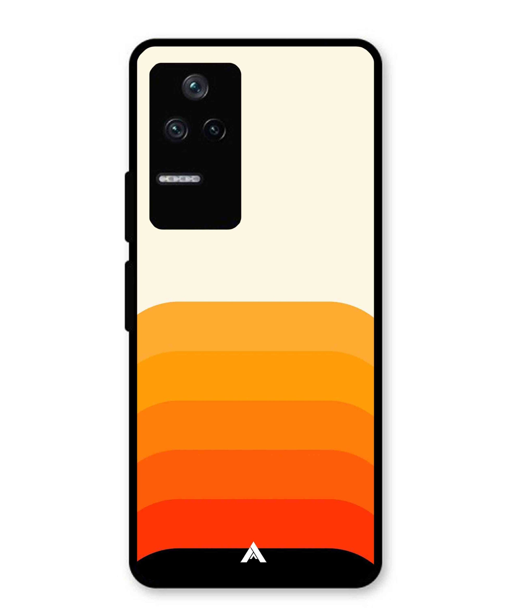 Stripe Pattern 9 Metal Back Cover Phone Case for Poco F4