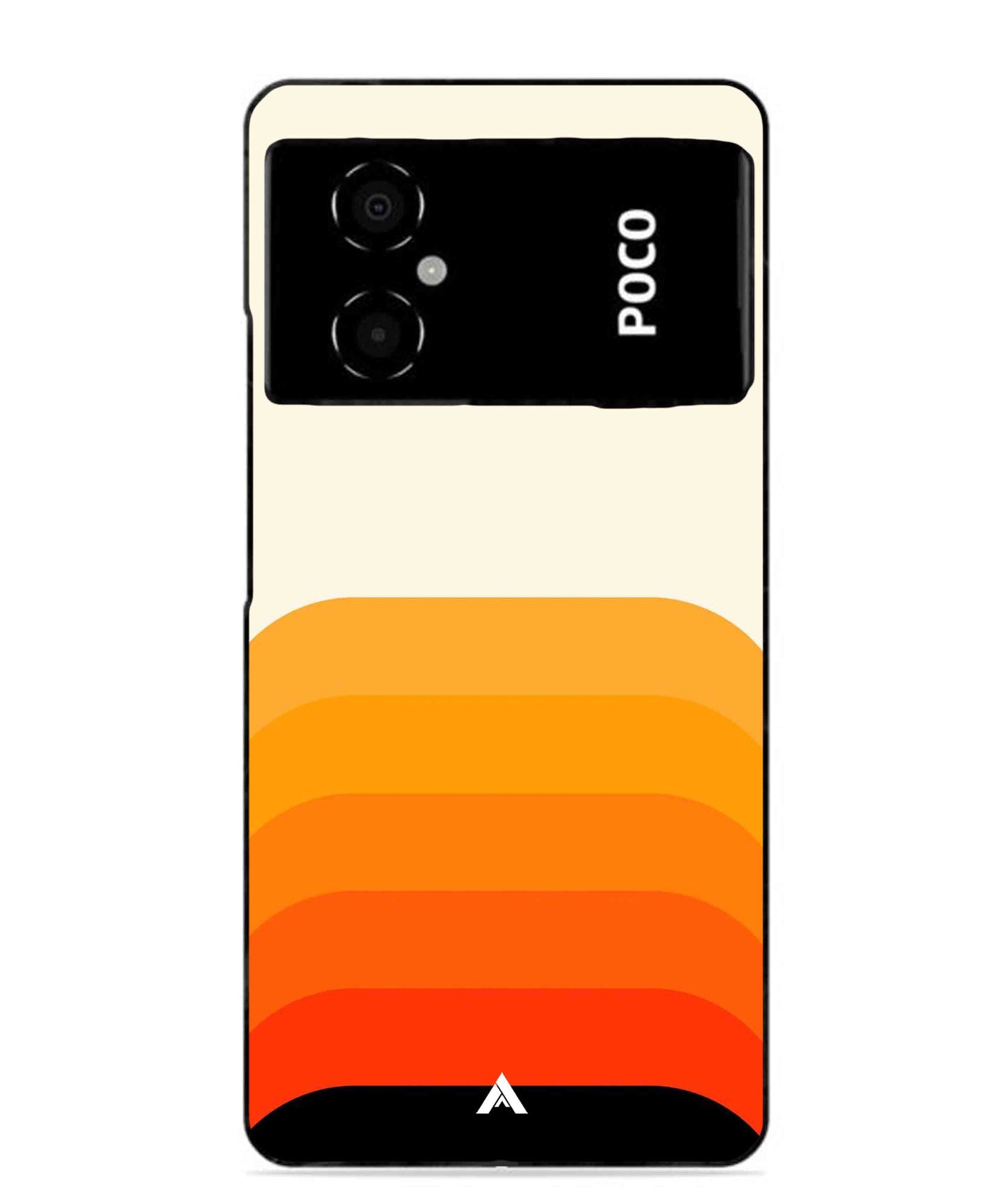 Stripe Pattern 9 Metal Back Cover Phone Case for Poco M4 5G