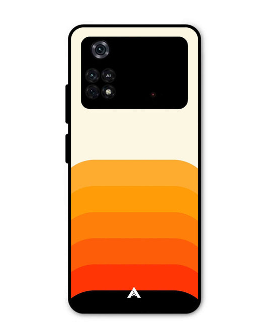 Stripe Pattern 9 Metal Back Cover Phone Case for Poco M4 Pro 4G