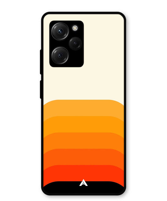 Stripe Pattern 9 Metal Back Cover Phone Case for Poco X5 Pro