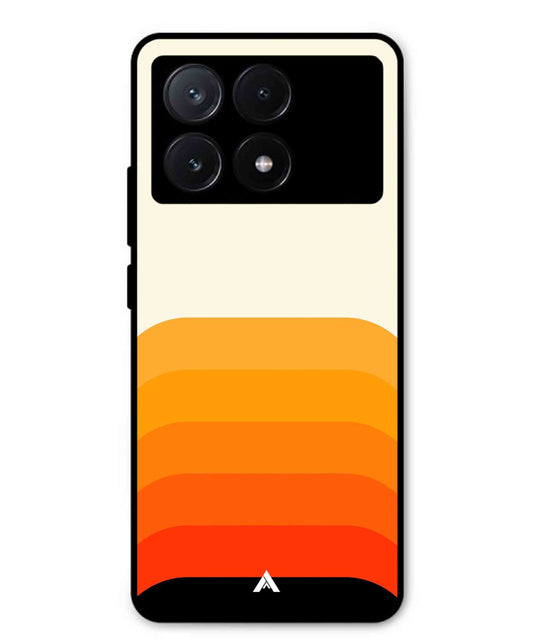 Stripe Pattern 9 Metal Back Cover Phone Case for Poco X6 Pro