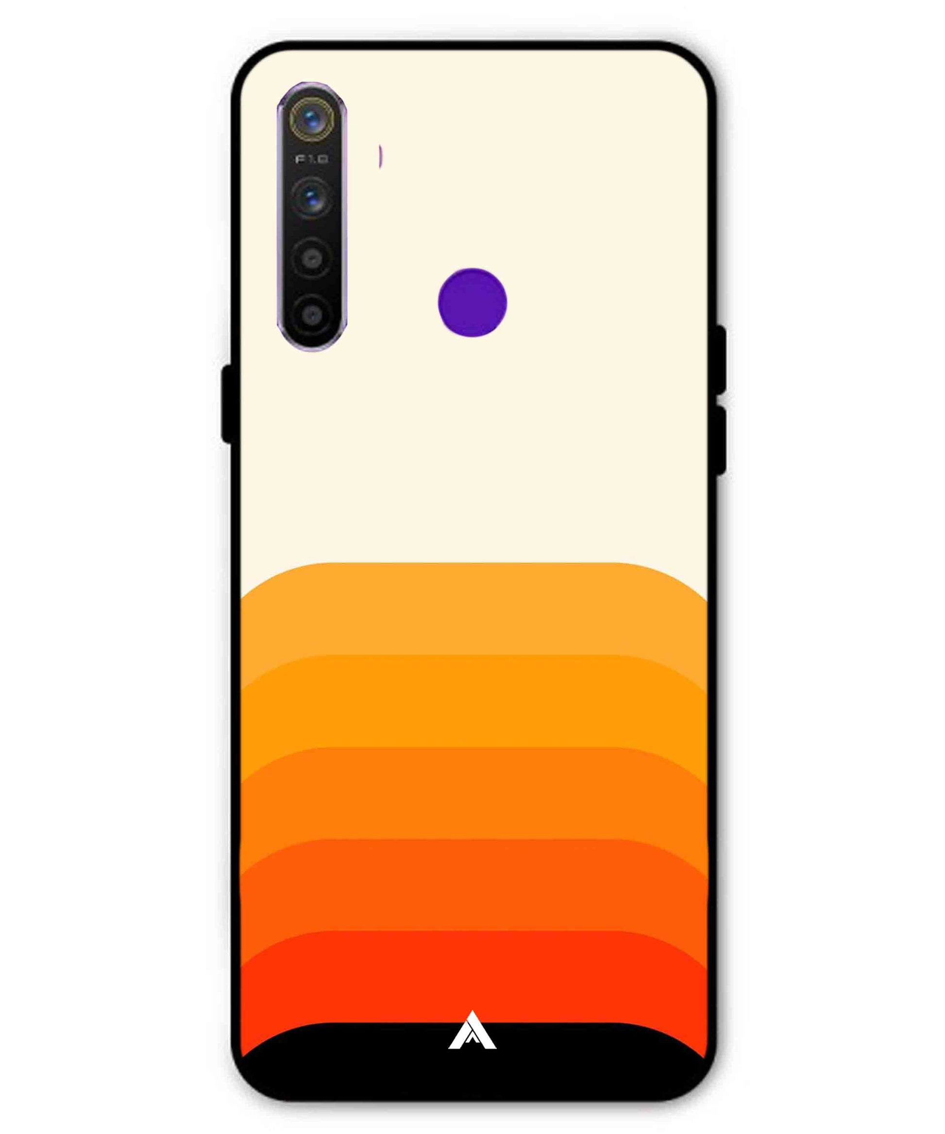 Stripe Pattern 9 Metal Back Cover Phone Case for Realme Narzo 10