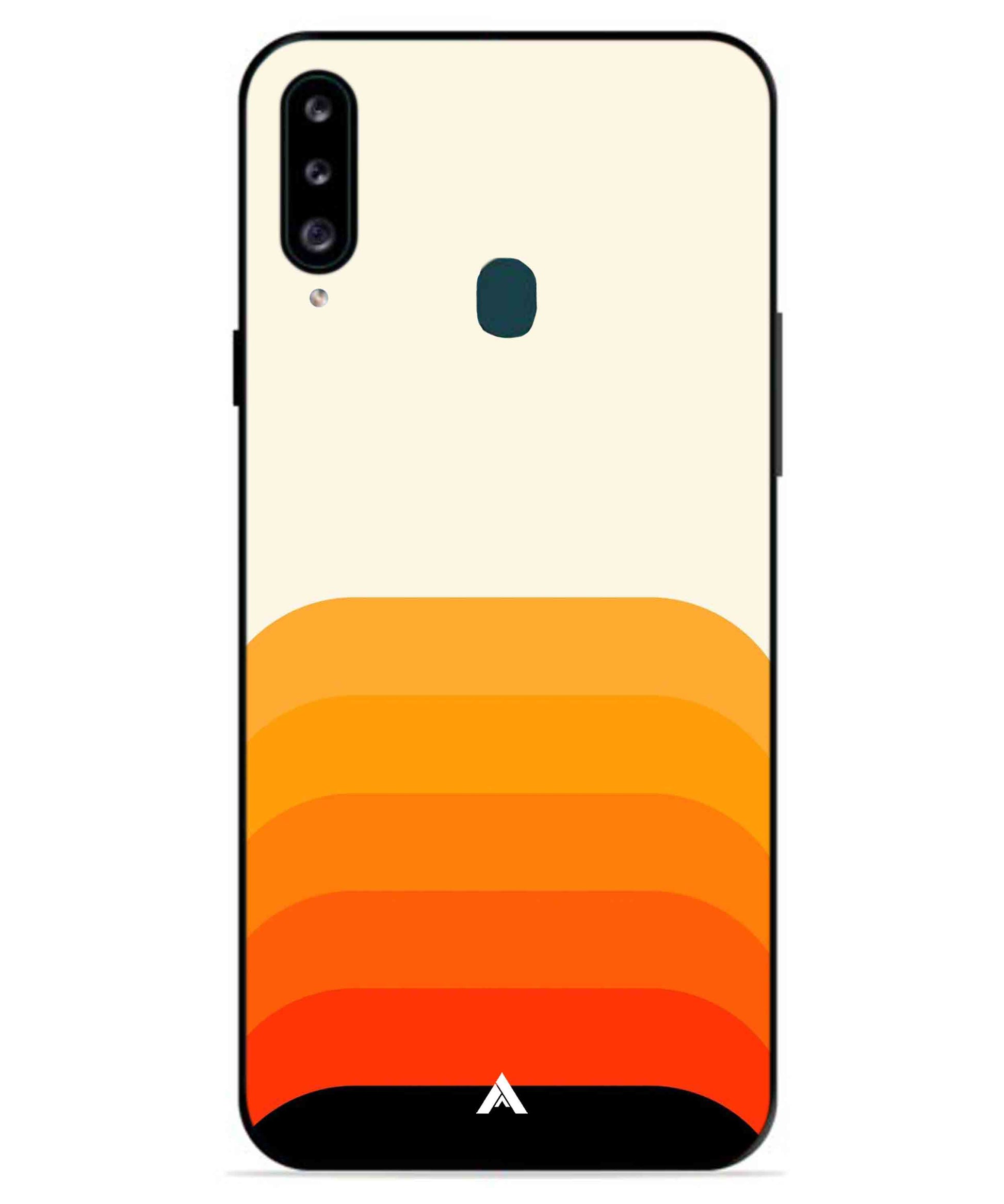 Stripe Pattern 9 Metal Back Cover Phone Case for Samsung Galaxy A70