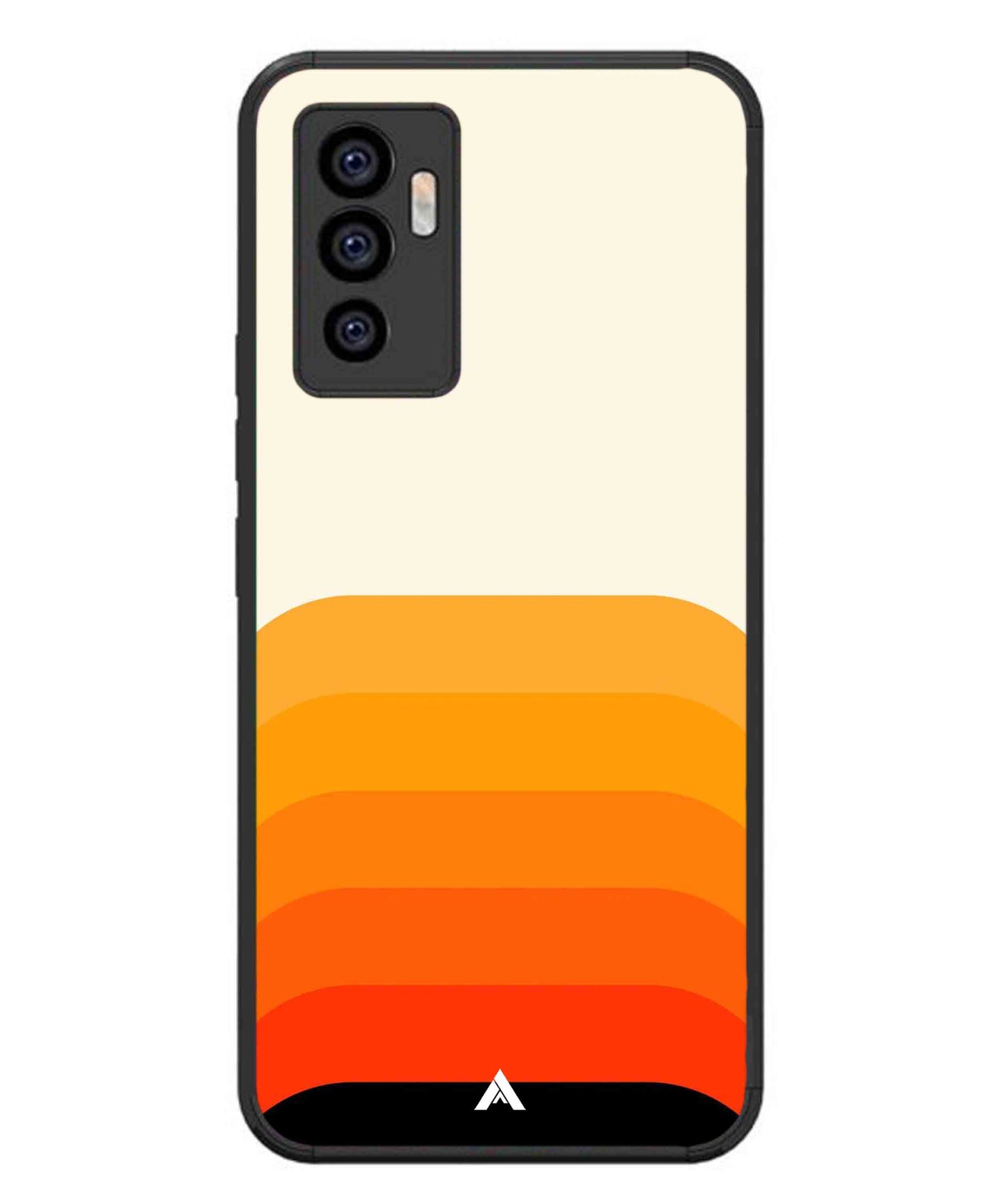 Stripe Pattern 9 Metal Back Cover Phone Case for Vivo T1