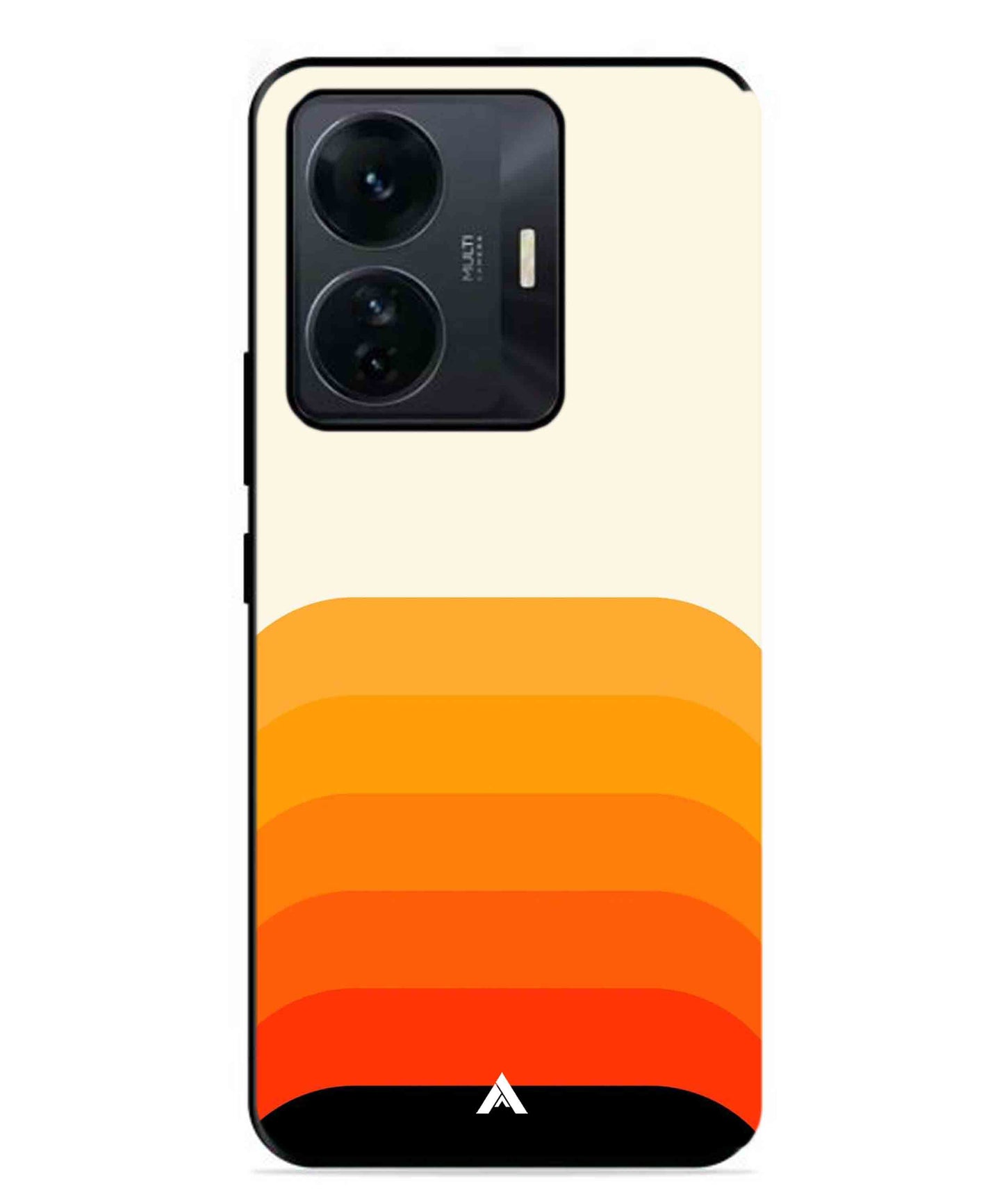Stripe Pattern 9 Metal Back Cover Phone Case for Vivo T1 Pro