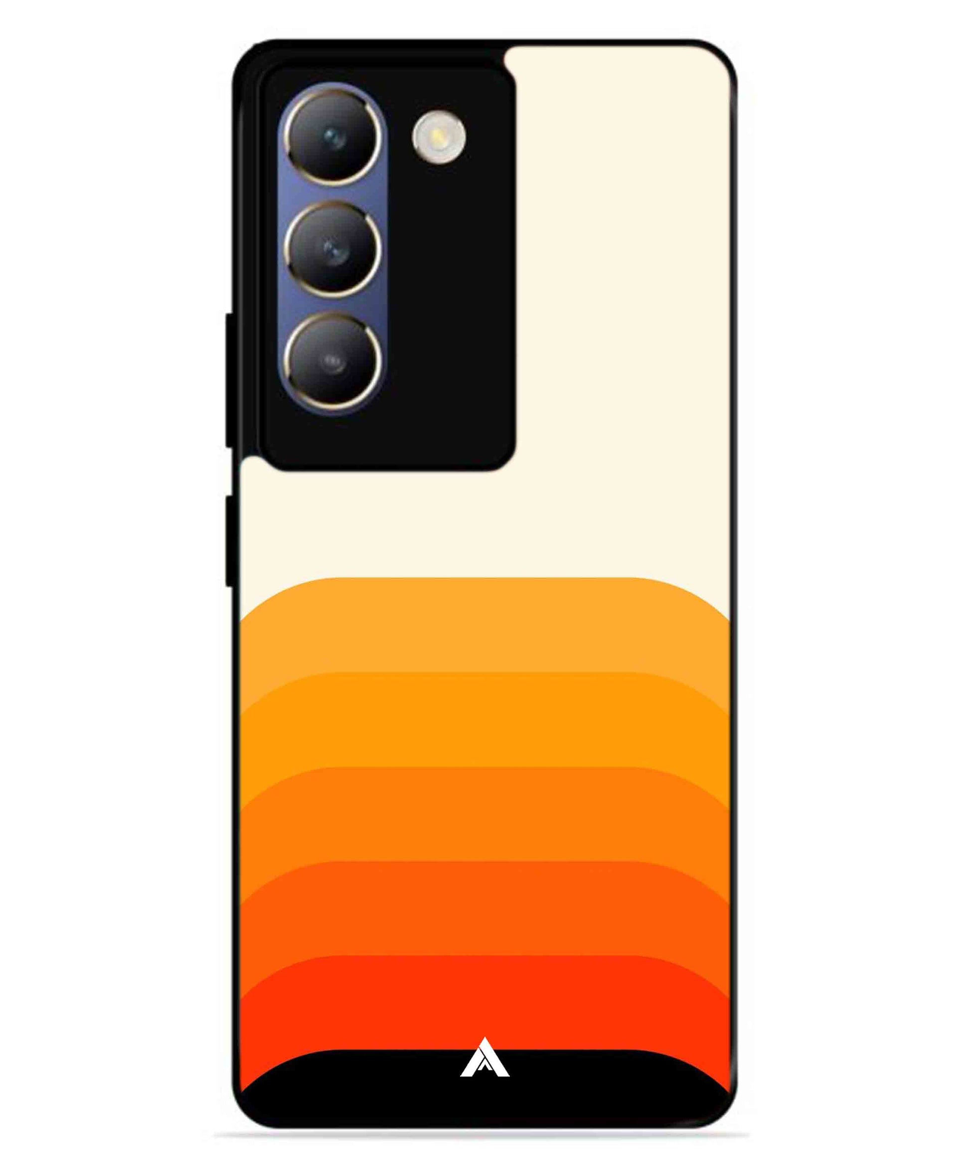 Stripe Pattern 9 Metal Back Cover Phone Case for Vivo T3