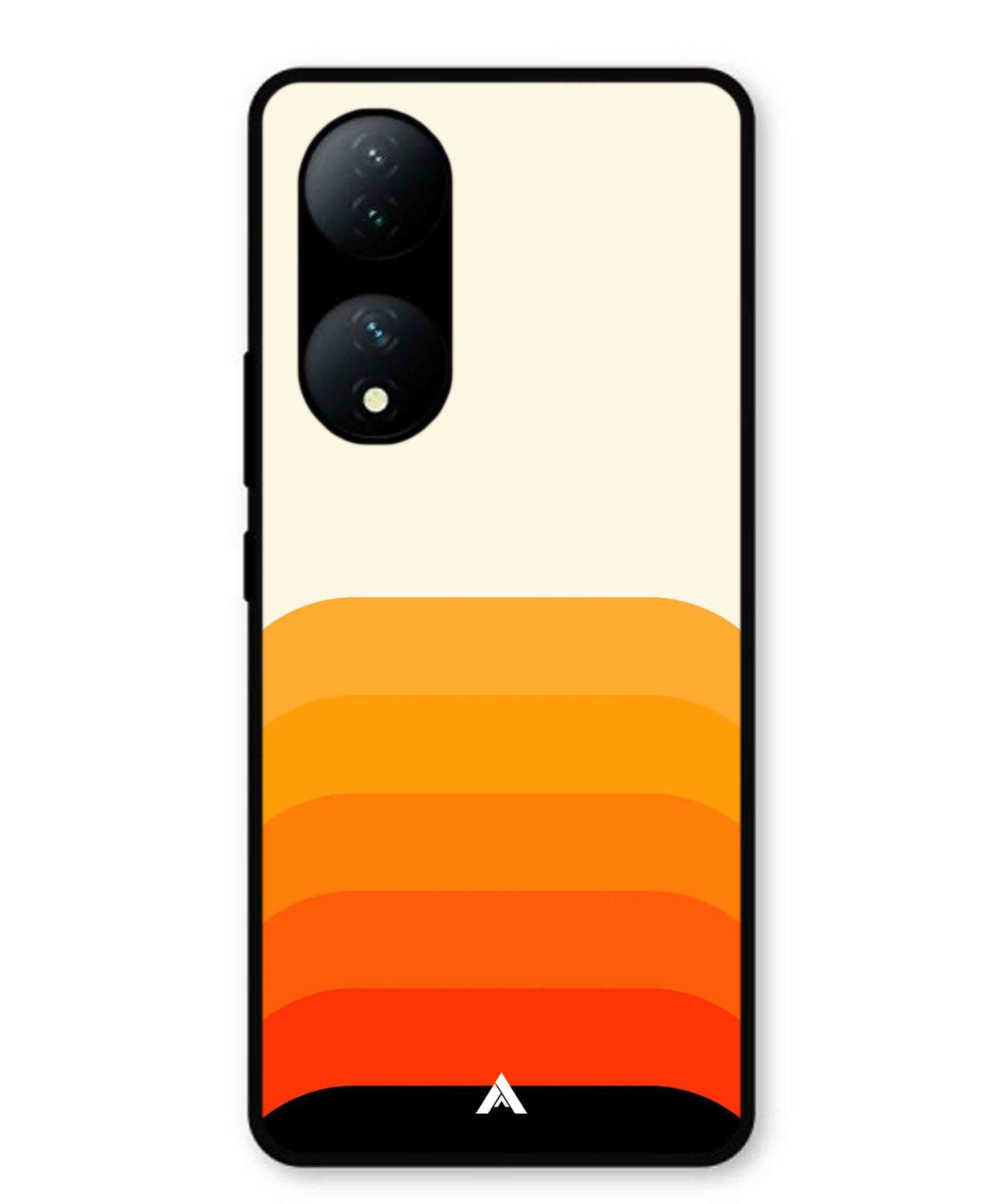 Stripe Pattern 9 Metal Back Cover Phone Case for Vivo Y100a
