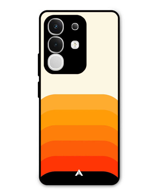 Stripe Pattern 9 Metal Back Cover Phone Case for Vivo Y29 4G